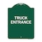 Signmission Designer Series Driveway Truck Entrance, Green & White Aluminum Sign, 18" x 24", GW-1824-24122 A-DES-GW-1824-24122 - alternate 1